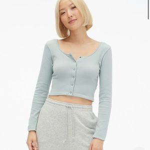 Aeropostale Long Sleeve Seamless Ballet Crop Top